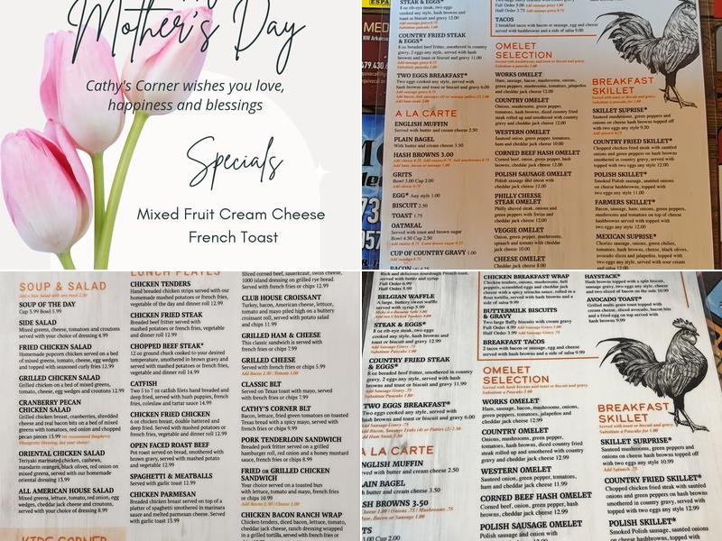 Cathy's Corner Menu