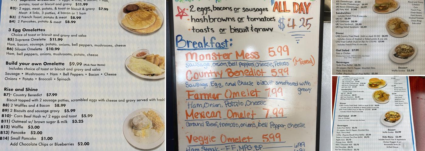Siloam Cafe LLC Menu