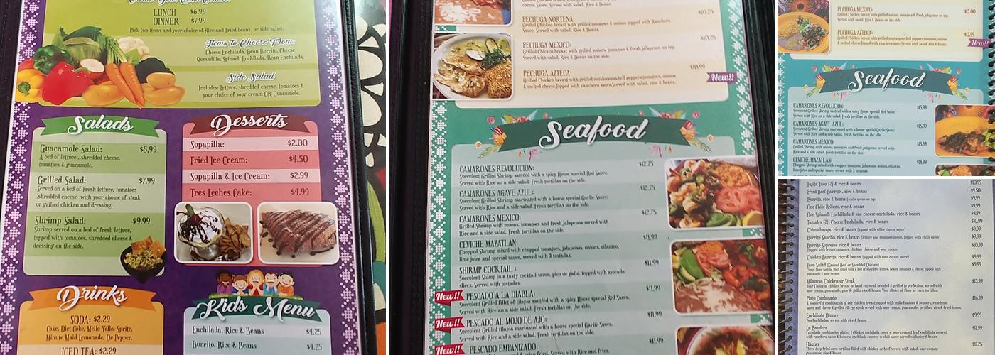 El Sombrero Menu