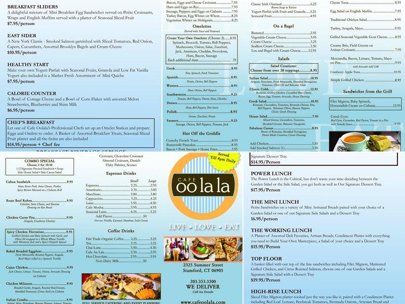 Cafe Oolala Menu
