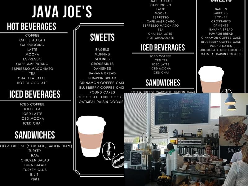 Java Joe's Menu