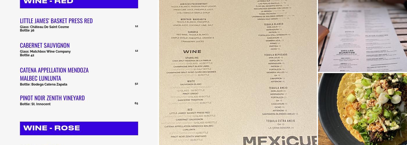 MEXiCUE Menu