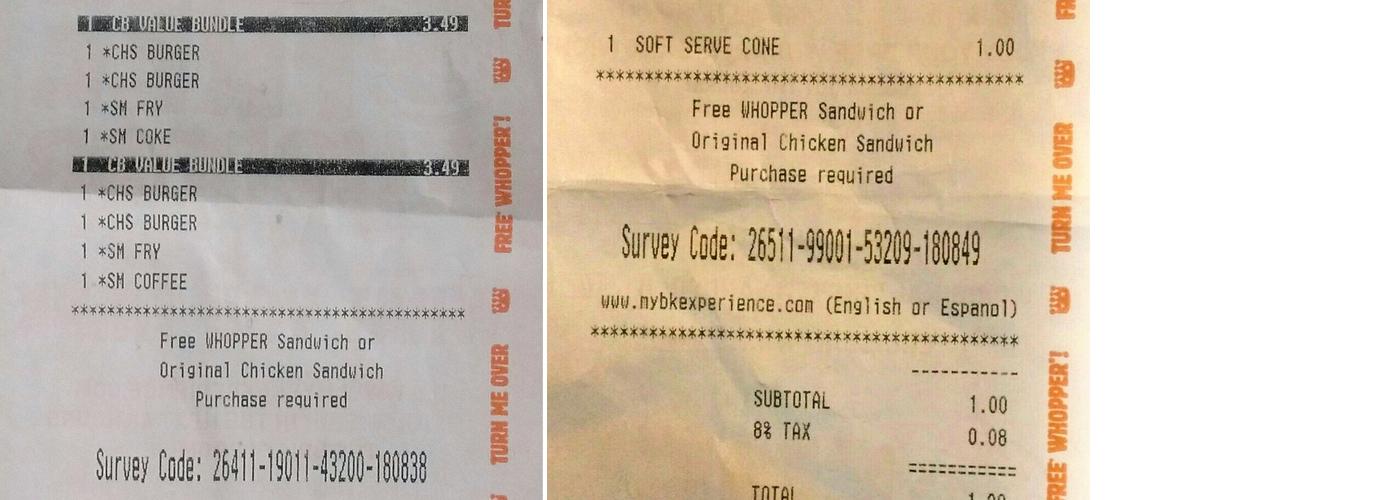 Burger King Menu