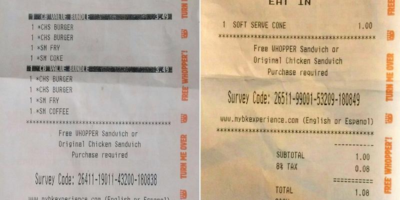 Burger King Menu