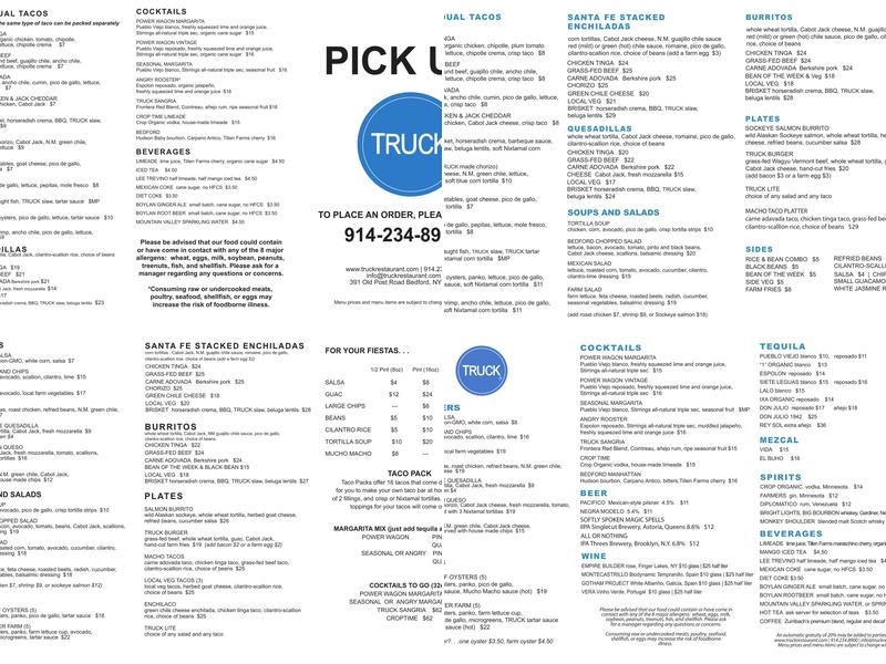 Truck Menu