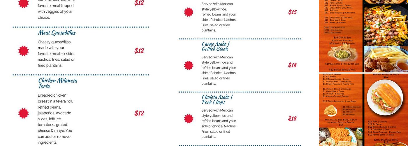 La Concha | Mexican Restaurant Menu