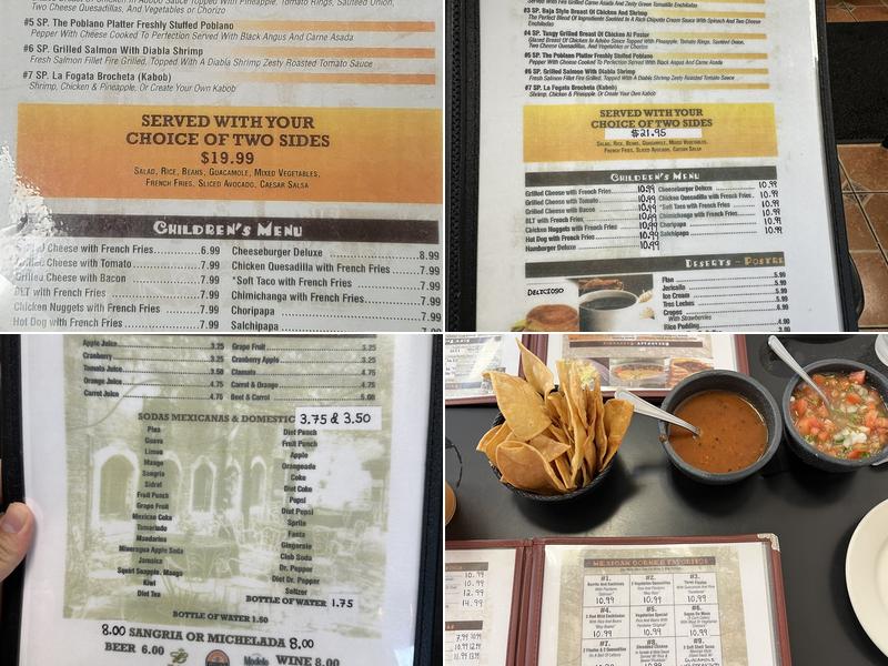 Mexican Corner Menu