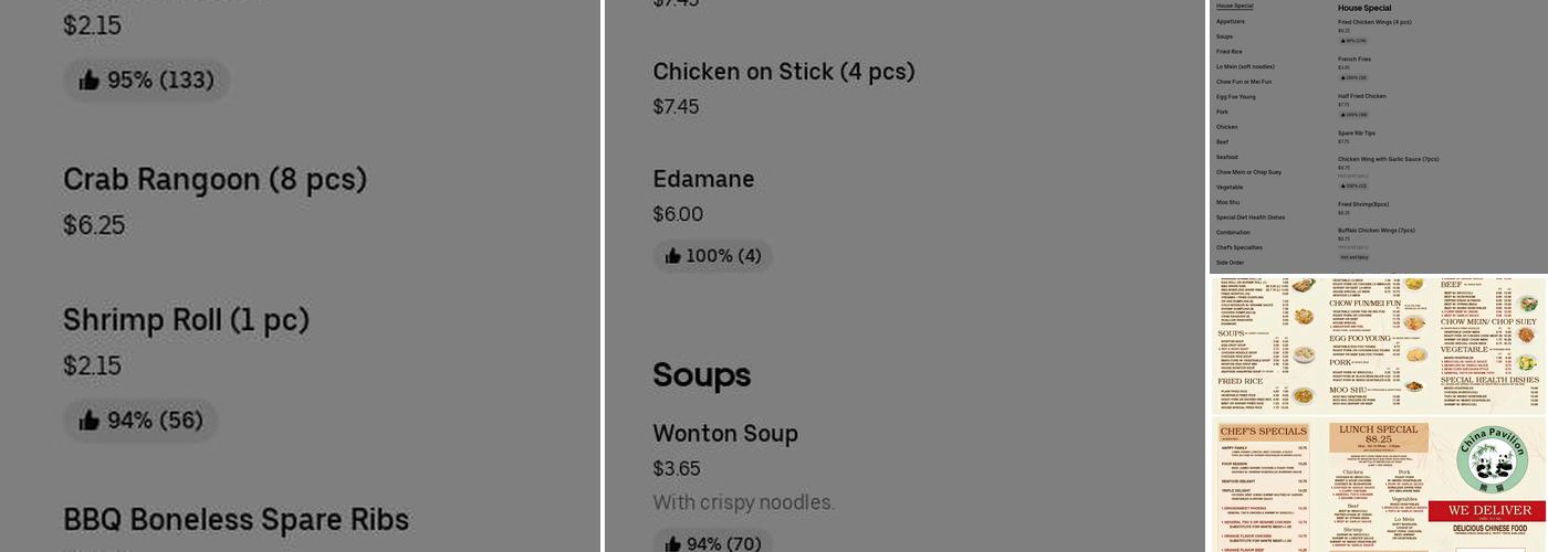 China Pavilion Menu
