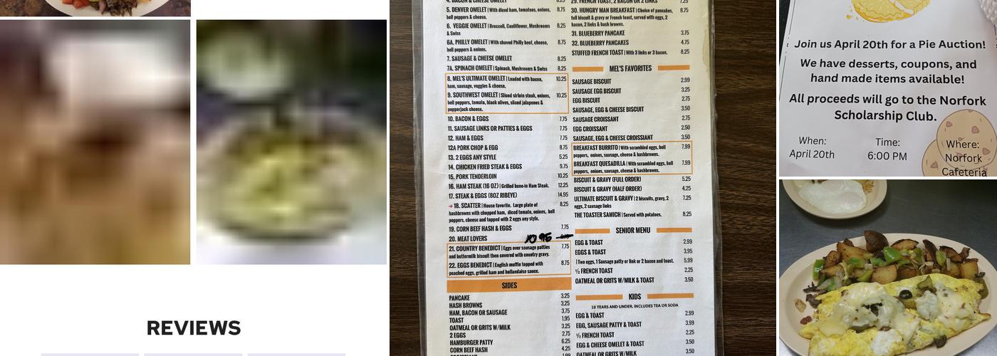 Mel's Diner Menu