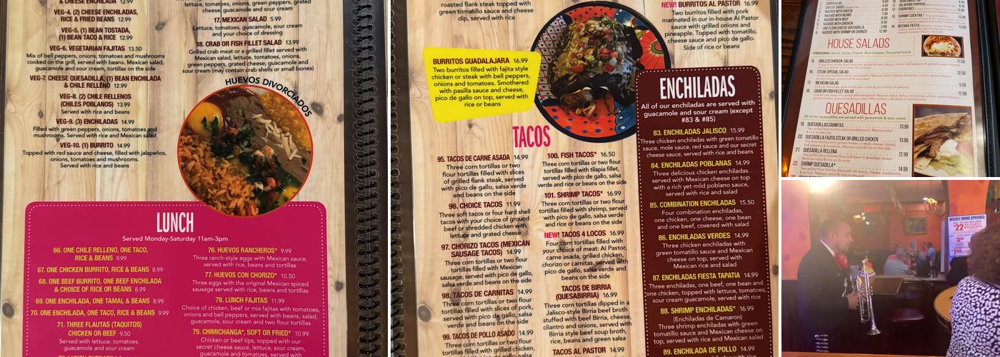 Fiesta Tapatia Menu