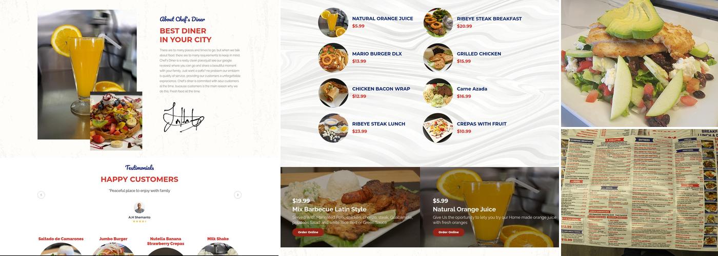 Chef's Diner Menu