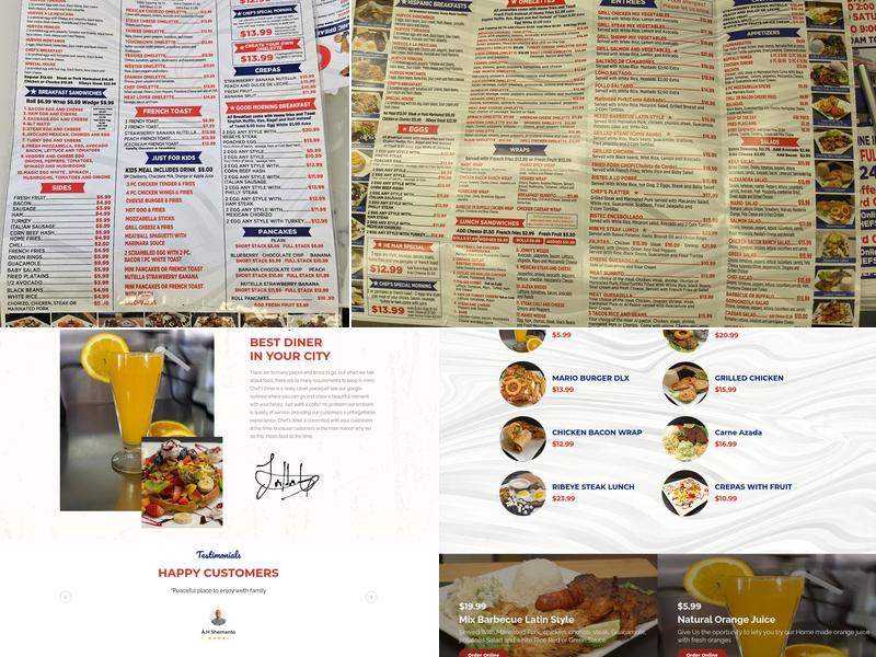 Chef's Diner Menu