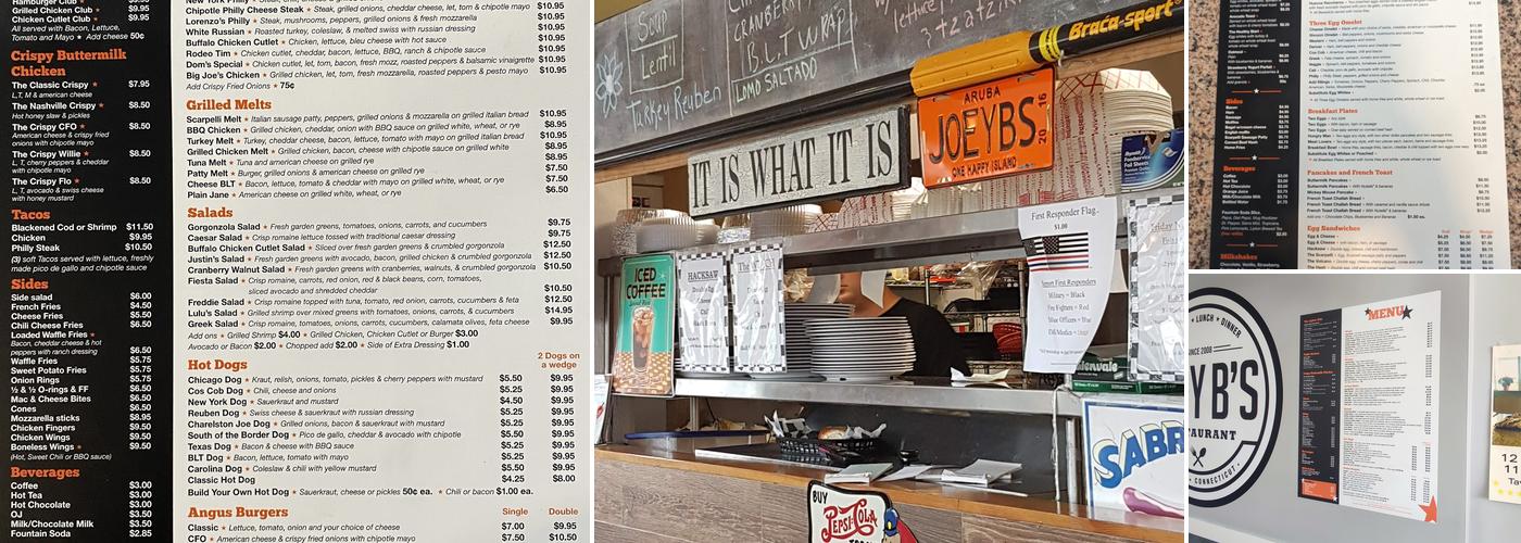 Joey B's Menu