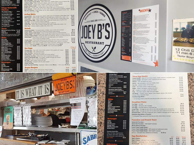 Joey B's Menu