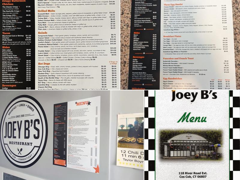 Joey B's Menu
