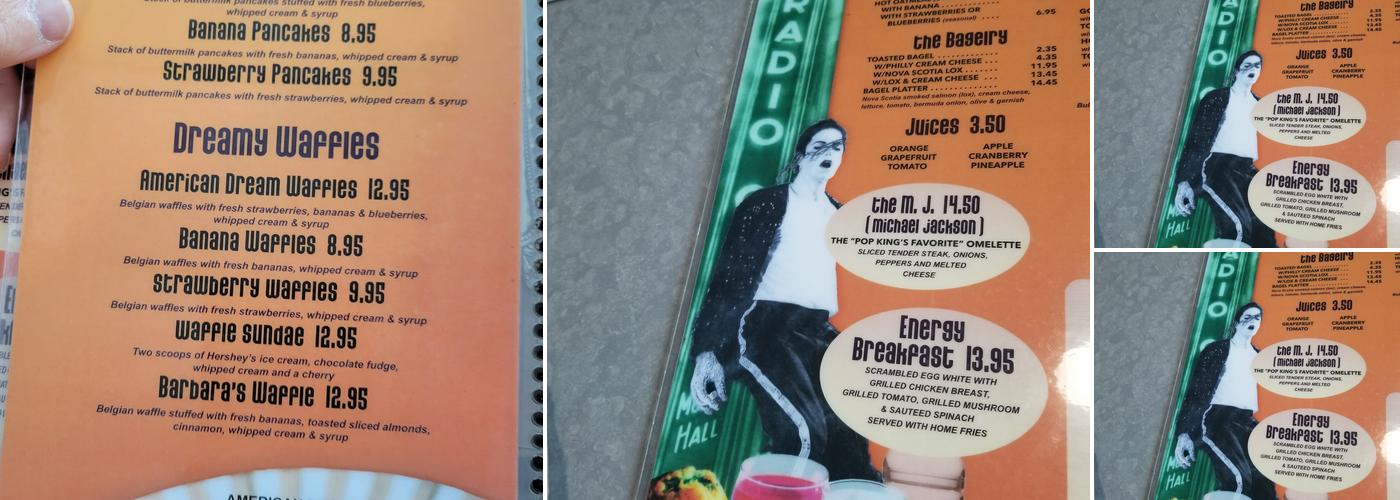 Executive Diner Menu