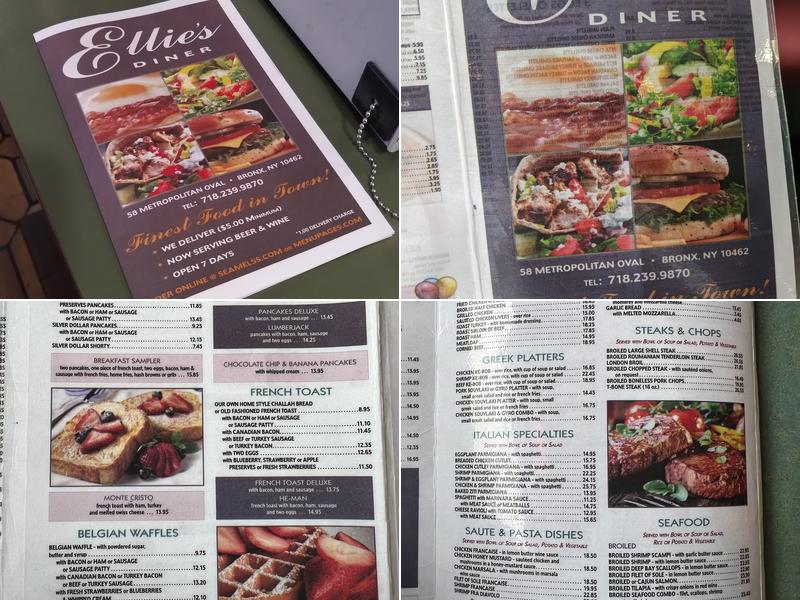 Ellie's Diner Menu