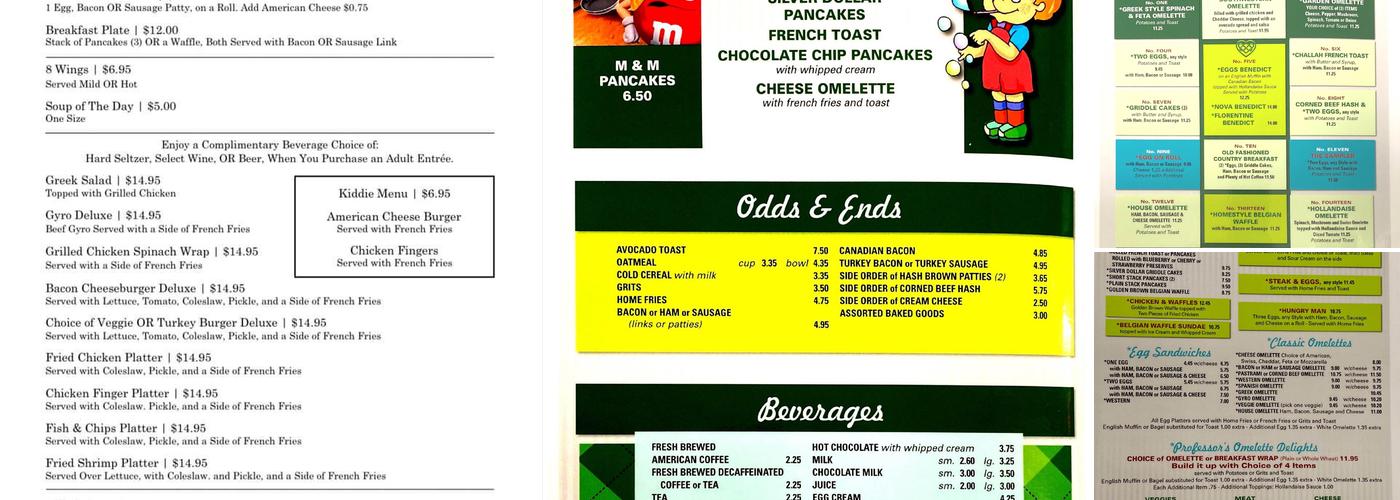 Diner Dash Menu