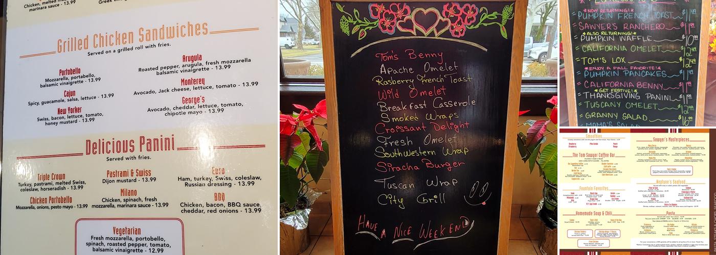 Tom Sawyer Diner Menu