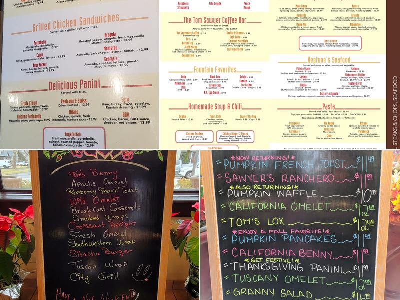 Tom Sawyer Diner Menu