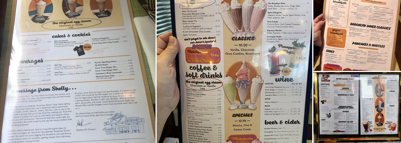 Brooklyn Diner USA Menu