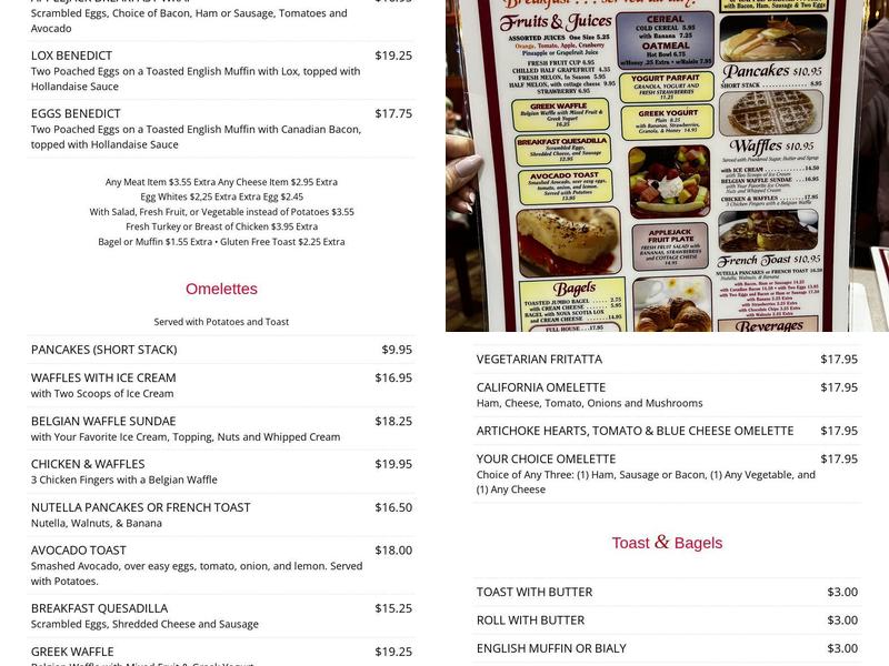 Applejack Diner Menu