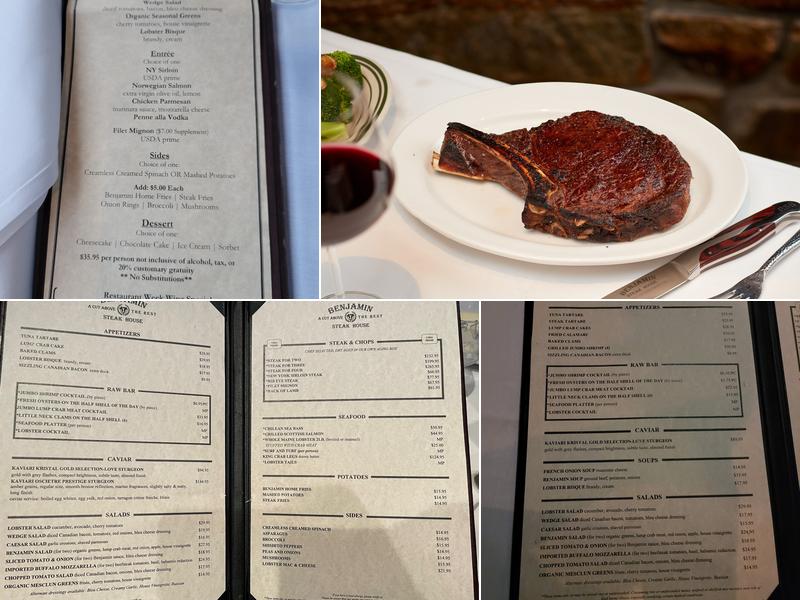 Benjamin Steakhouse Menu