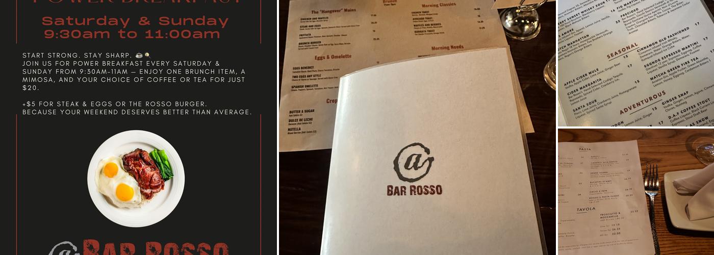 Bar Rosso Menu