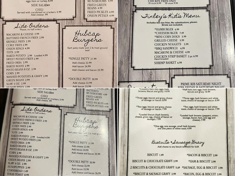 Johnson's Country Cookin' Menu