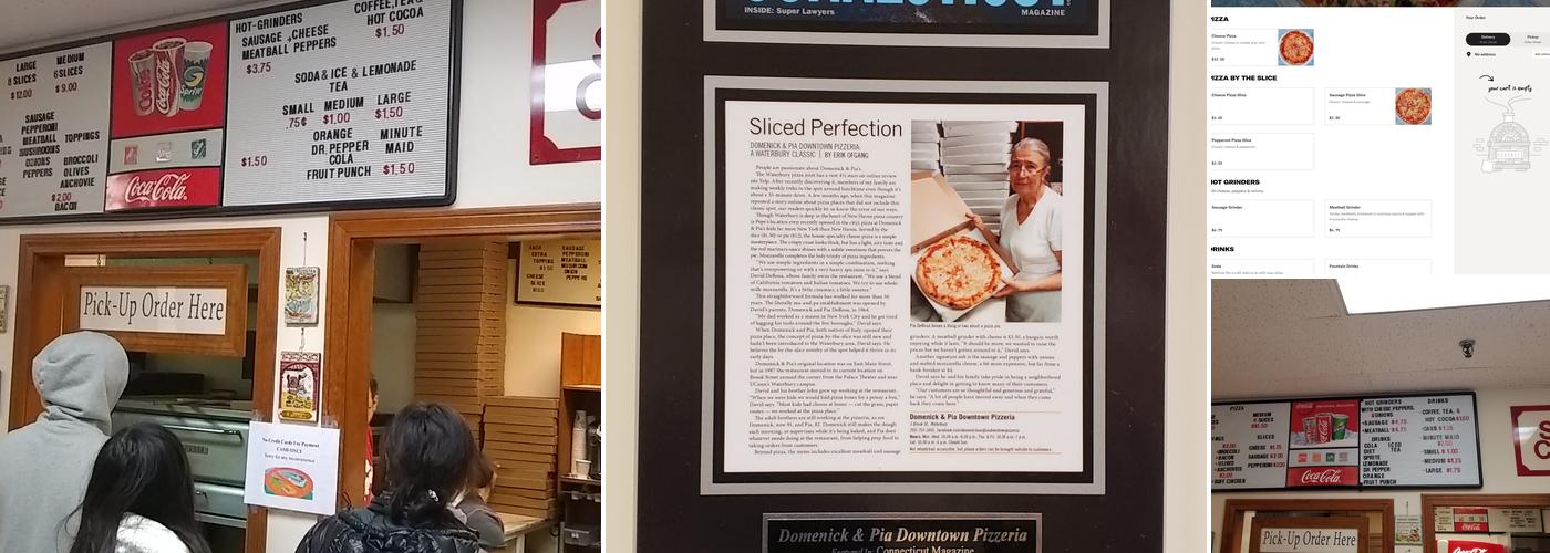 Domenick & Pia Downtown Pizzeria Menu