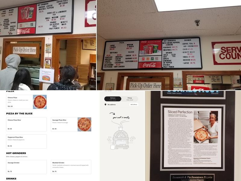 Domenick & Pia Downtown Pizzeria Menu
