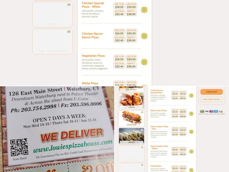 Louie's Pizza House Menu