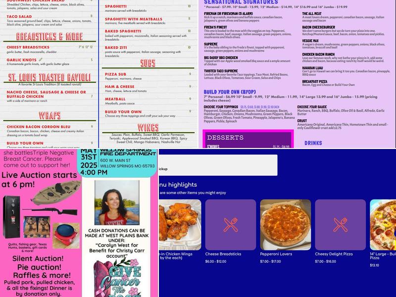 Pizza Americana Menu