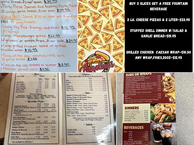 Angelina's Apizza Menu