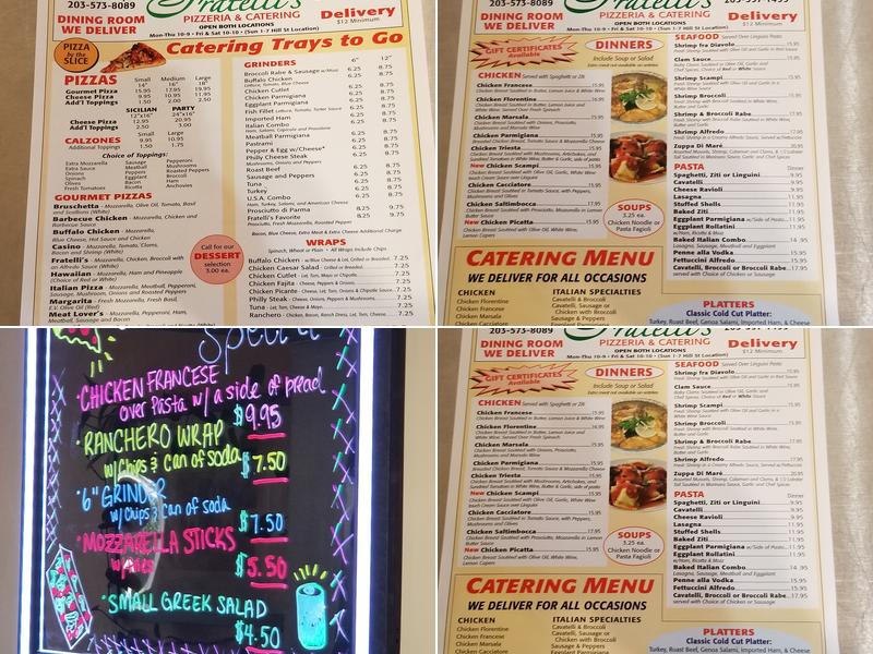 Baldwin Pizza Menu