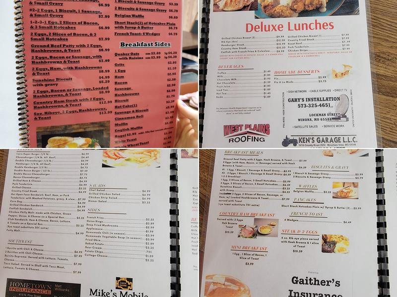 Ron's Family Restaurant Menu