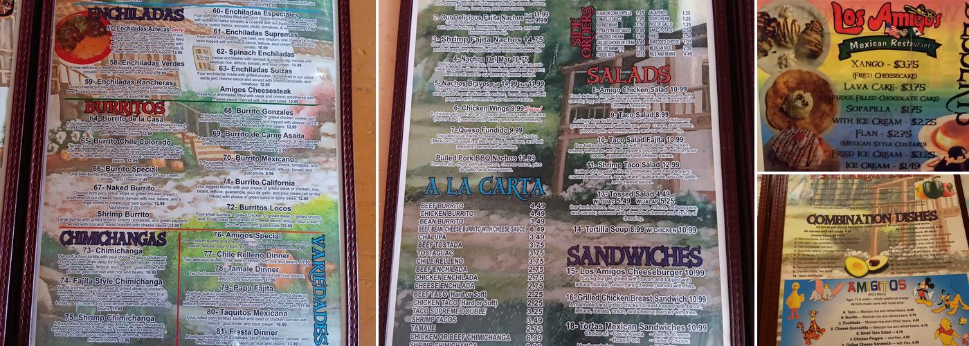Los Amigos Mexican Restaurant Menu