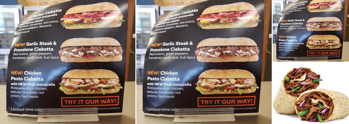 Subway Menu