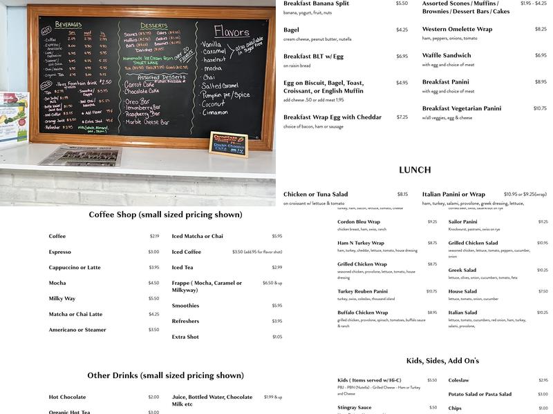 Cafe By the Bay Menu