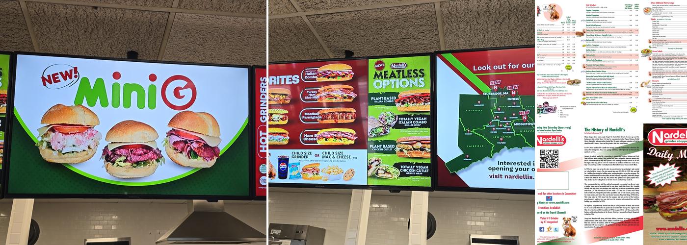 Nardelli's Grinder Shoppe Menu