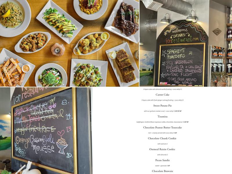 ION Restaurant, It's Only Natural, ION Menu