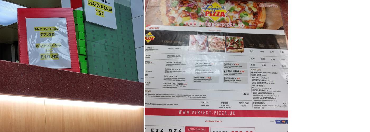 Perfect Pizza Slough Menu