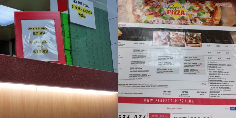 Perfect Pizza Slough Menu