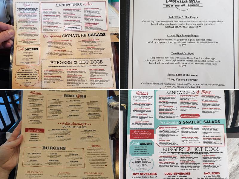 Parkside Cafe Menu