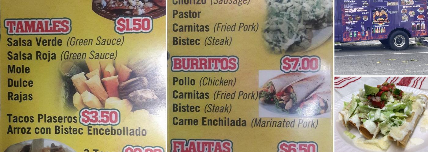 Tacos Quintero Menu