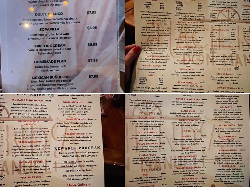 Hacienda Don Manuel Menu