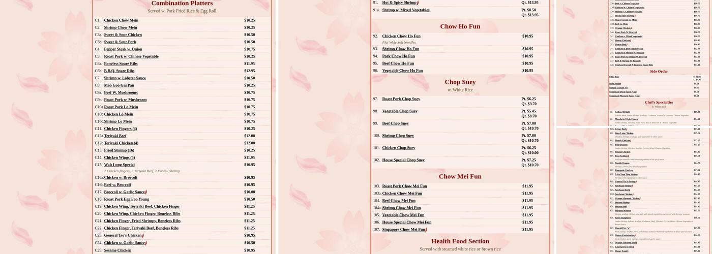 NICE CHINESE RESTAURANT Menu