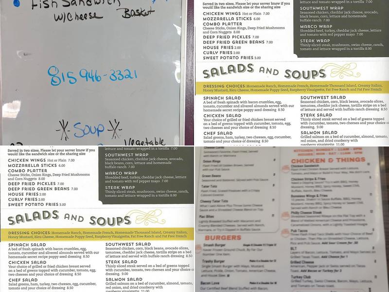 The Lamplight Tavern Menu