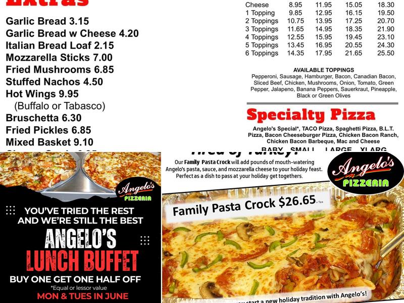 Angelo's II Menu