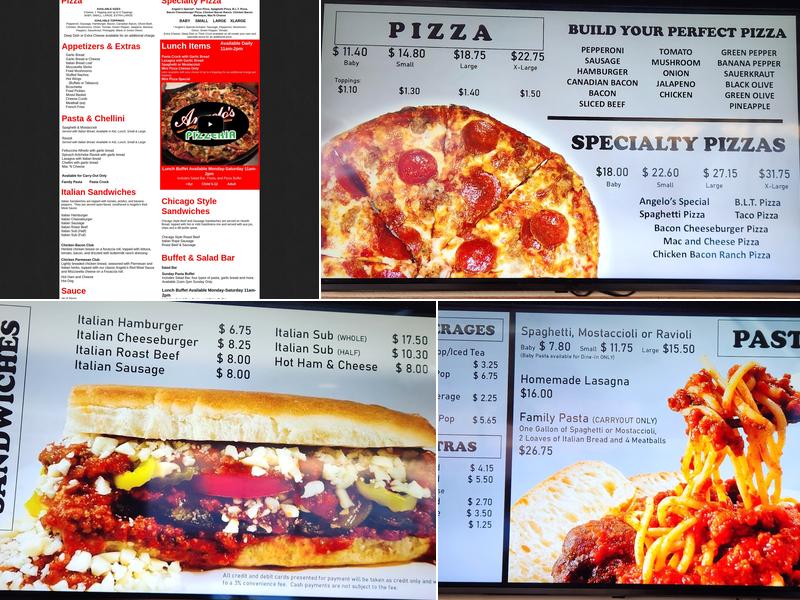 Angelo's Pizzeria Menu